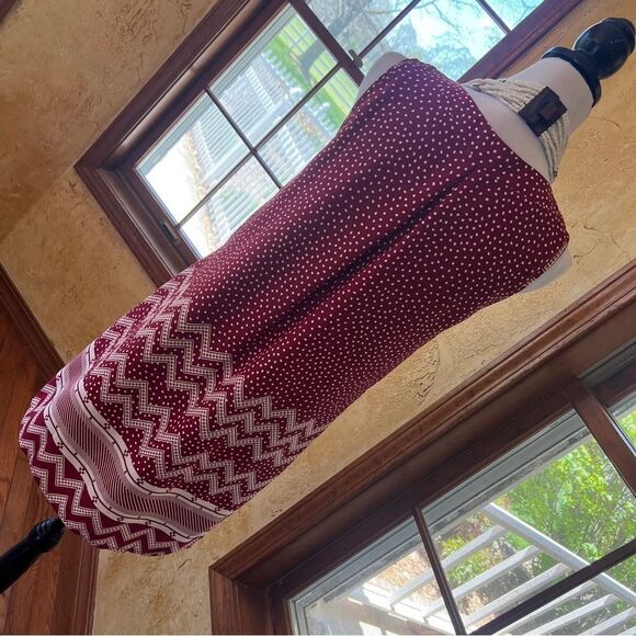 Pink Owl Polka Dot and Chevron Dress Women's Size Small - Picture 4 of 9